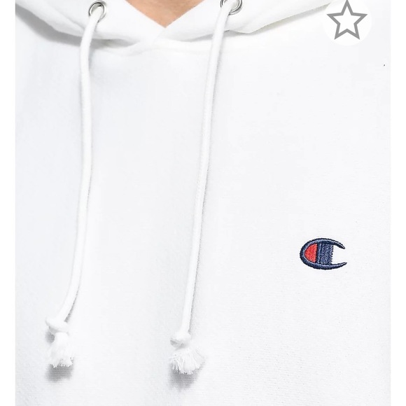 Champion Reverse Weave White Pullover Hoodie - Picture 3 of 5
